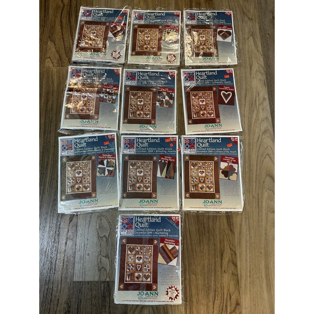 Joann Heartland Quilt Blocks Missing Feb And March Limited Edition 1999